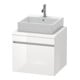 Duravit Meuble sous-lavabo DuraStyle 60x54,8 cm, graphite mat, avec console, 1 tiroir