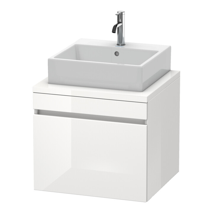 Duravit Meuble sous-lavabo DuraStyle 60x54,8 cm, graphite mat, avec console, 1 tiroir
