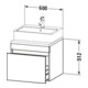 Duravit Meuble sous-lavabo DuraStyle 60x54,8 cm, graphite mat, avec console, 1 tiroir