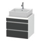 Duravit Meuble sous-lavabo DuraStyle 60x54,8 cm, gris m/we ma, avec 2 tiroirs-1