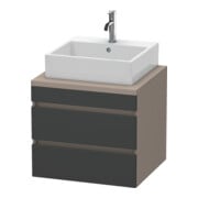 Duravit Meuble sous-lavabo DuraStyle 60x54,8 cm, gris mat/bois, 2 tiroirs