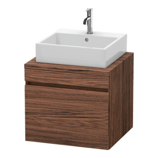 Duravit Meuble sous-lavabo DuraStyle 60x54,8 cm, noyer foncé, pour console, 1 tiroir