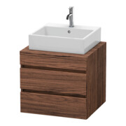 Duravit Meuble sous-lavabo DuraStyle 60x54,8 cm, noyer foncé, pour console, 2 tiroirs-1