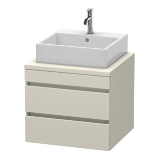 Duravit Meuble sous-lavabo DuraStyle 60x54,8 cm, taupe, avec console, 2 tiroirs