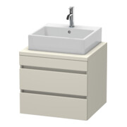 Duravit Meuble sous-lavabo DuraStyle 60x54,8 cm, taupe, avec console, 2 tiroirs-1