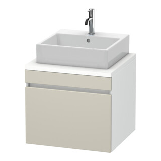 Duravit Meuble sous lavabo DuraStyle 60x54,8 cm, taupe/blanc mat, 1 tiroir