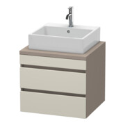 Duravit Meuble sous-lavabo DuraStyle 60x54,8 cm, taupe/mat, 2 tiroirs-1