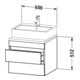 Duravit Meuble sous-lavabo DuraStyle 60x54,8 cm, taupe/mat, 2 tiroirs