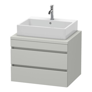 Duravit Meuble sous lavabo DuraStyle 70x54,8 cm, béton gris, 2 tiroirs, sans plan