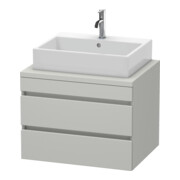 Duravit Meuble sous lavabo DuraStyle 70x54,8 cm, béton gris, 2 tiroirs, sans plan-1
