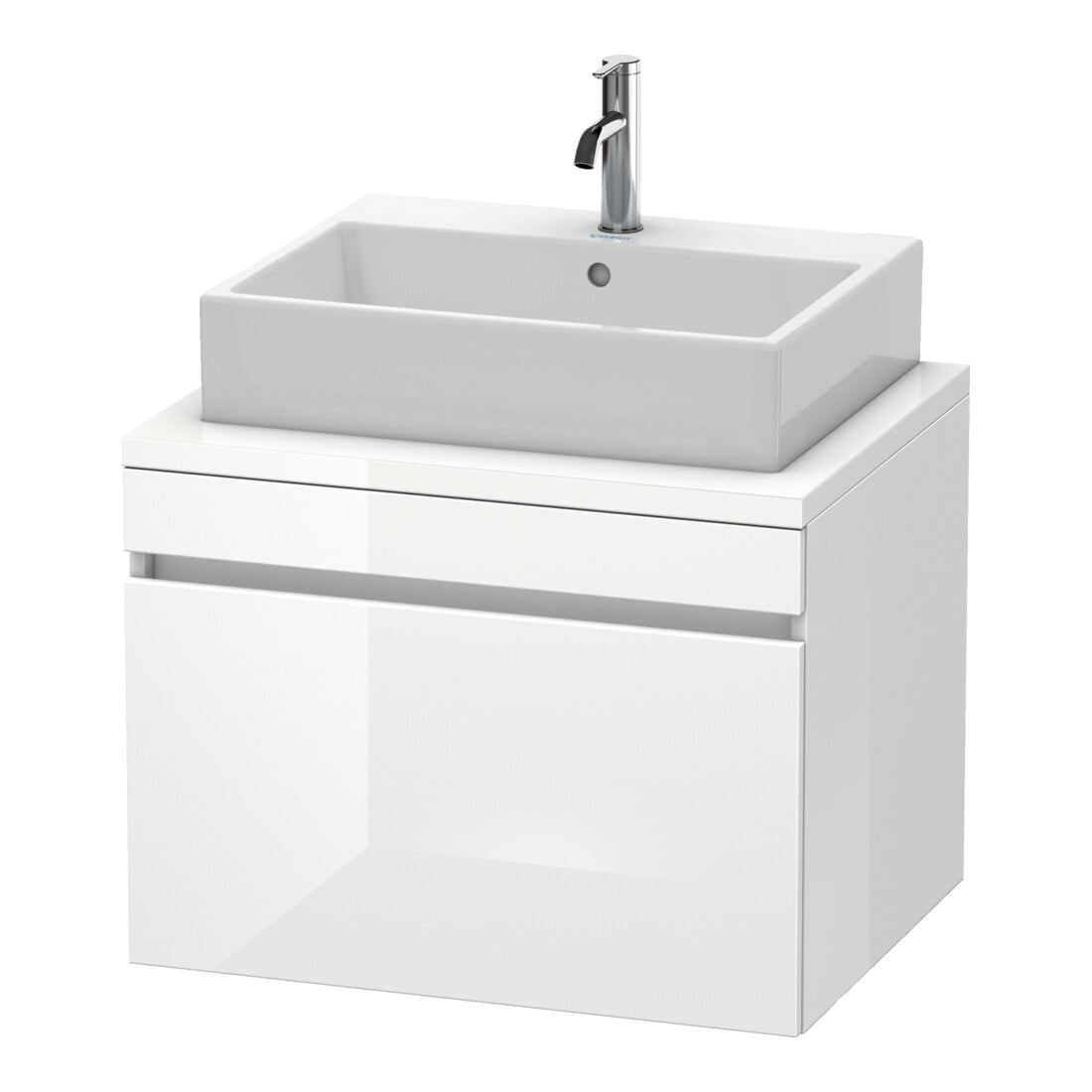 Duravit Meuble sous-lavabo DuraStyle 70x54,8 cm, blanc brillant, avec console, 1 tiroir