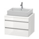 Duravit Meuble sous lavabo DuraStyle 70x54,8 cm, blanc brillant, avec console, 2 tiroirs-1