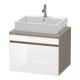 Duravit Meuble sous-lavabo DuraStyle 70x54,8 cm, blanc hg/b ma, avec console, 1 tiroir-1