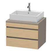 Duravit Meuble sous-lavabo DuraStyle 70x54,8 cm, blanc œuf/mat, 2 tiroirs