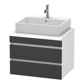 Duravit Meuble sous-lavabo DuraStyle 70x54,8 cm, gris m/blanc mat, avec console, 2 tiroirs