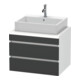 Duravit Meuble sous-lavabo DuraStyle 70x54,8 cm, gris m/blanc mat, avec console, 2 tiroirs-1