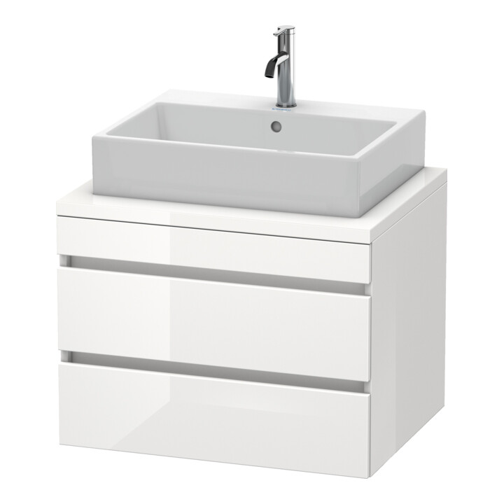 Duravit Meuble sous-lavabo DuraStyle 70x54,8 cm, gris m/blanc mat, avec console, 2 tiroirs