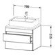 Duravit Meuble sous-lavabo DuraStyle 70x54,8 cm, gris m/blanc mat, avec console, 2 tiroirs