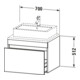 Duravit Meuble sous lavabo DuraStyle 70x54,8 cm, lin, pour console, 1 tiroir