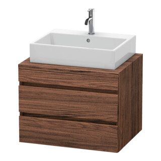 Duravit Meuble sous-lavabo DuraStyle 70x54,8 cm, noyer foncé, pour console, 2 tiroirs