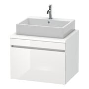 Duravit Meuble sous-lavabo DuraStyle 70x54,8cm, blanc brillant/bois, 1 tiroir-1