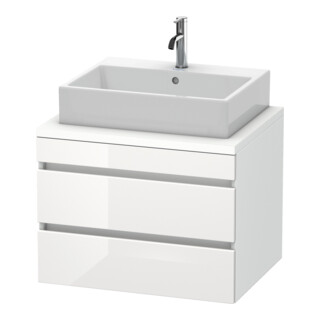 Duravit Meuble sous-lavabo DuraStyle 70x54,8cm, blanc hgl/blanc mat, avec console, 2 tiroirs