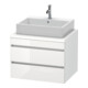 Duravit Meuble sous-lavabo DuraStyle 70x54,8cm, blanc hgl/blanc mat, avec console, 2 tiroirs-1