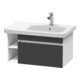 Duravit Meuble sous-lavabo DuraStyle 73x44,8 cm, B R, gris mat/we ma, 1 tiroir-1