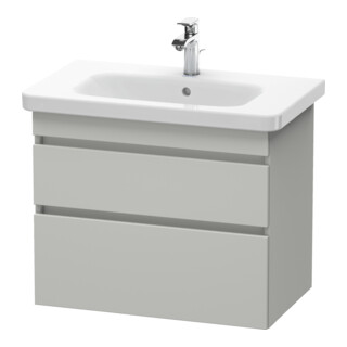 Duravit Meuble sous lavabo DuraStyle 73x44,8 cm, béton gris, 2 tiroirs, suspendu