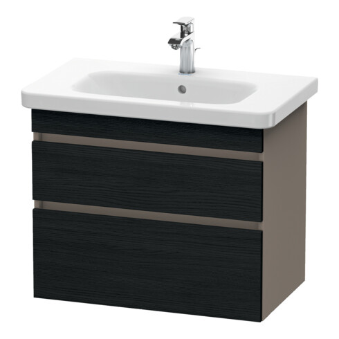 Duravit Meuble sous lavabo DuraStyle 73x44,8 cm, blanc/bois, 2 tiroirs, suspendu