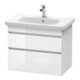 Duravit Meuble sous-lavabo DuraStyle 73x44,8 cm, blanc brillant/gris, 2 tiroirs, suspendu-1