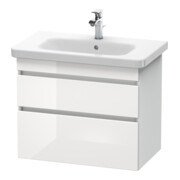 Duravit Meuble sous-lavabo DuraStyle 73x44,8 cm, blanc brillant/gris, 2 tiroirs, suspendu