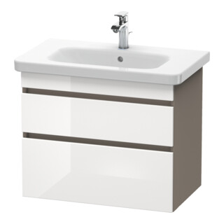 Duravit Meuble sous-lavabo DuraStyle 73x44,8 cm, blanc hg/b ma, 2 tiroirs, suspendu