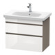 Duravit Meuble sous-lavabo DuraStyle 73x44,8 cm, blanc hg/b ma, 2 tiroirs, suspendu-1