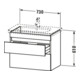 Duravit Meuble sous-lavabo DuraStyle 73x44,8 cm, blanc mat, 2 tiroirs, suspendu