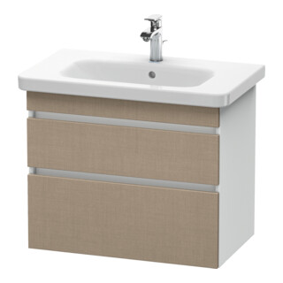 Duravit Meuble sous lavabo DuraStyle 73x44,8 cm, blanc mat, 2 tiroirs, suspendu