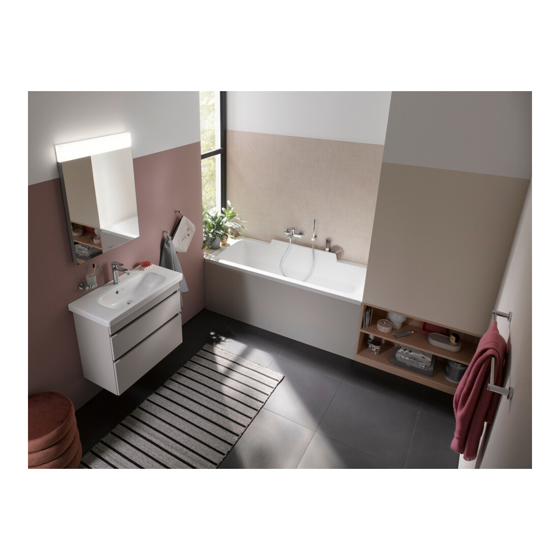 Duravit Meuble sous-lavabo DuraStyle 73x44,8 cm, blanc mat, 2 tiroirs, suspendu
