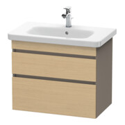 Duravit Meuble sous lavabo DuraStyle 73x44,8 cm, blanc œuf mat, 2 tiroirs, suspendu