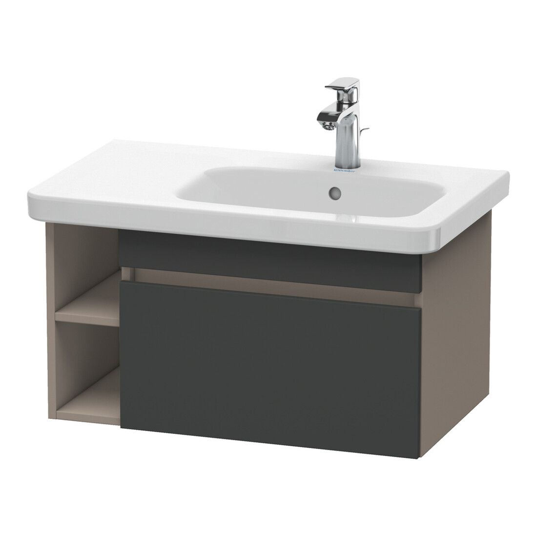 Duravit Meuble sous-lavabo DuraStyle 73x44,8 cm, D, graphite mat/bas, 1 tiroir