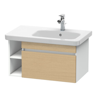 Duravit Meuble sous-lavabo DuraStyle 73x44,8 cm, Droit, Chêne naturel/blanc, 1 tiroir