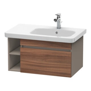 Duravit Meuble sous-lavabo DuraStyle 73x44,8 cm, Droit, Noyer naturel/Blanc mat, 1 tiroir