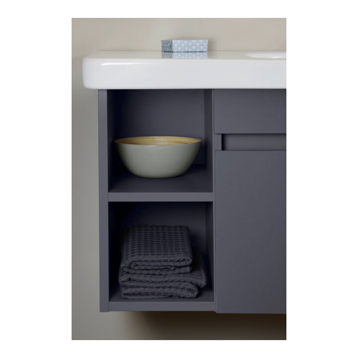 Duravit Meuble sous lavabo DuraStyle 73x44,8 cm, évier à droite, base mate, 1 tiroir