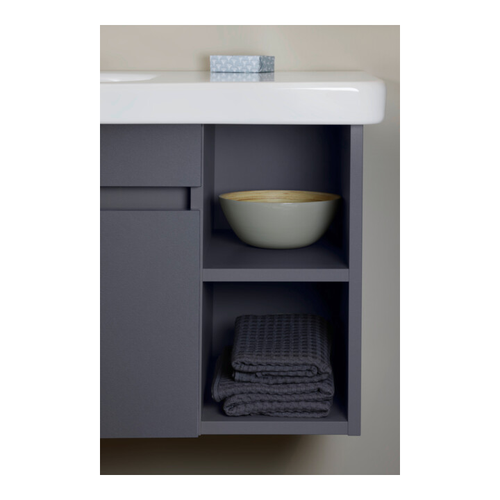Duravit Meuble sous-lavabo DuraStyle 73x44,8 cm, évier gauche, graph ma, 1 tiroir