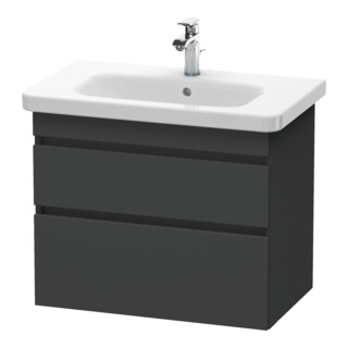 Duravit Meuble sous-lavabo DuraStyle 73x44,8 cm, graphite mat, 2 tiroirs, suspendu