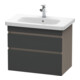 Duravit Meuble sous-lavabo DuraStyle 73x44,8 cm, gris, 2 tiroirs, suspendu-1