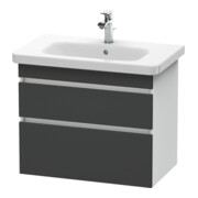 Duravit Meuble sous lavabo DuraStyle 73x44,8 cm, gris m/we ma, 2 tiroirs, suspendu