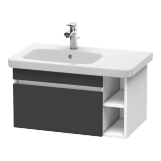 Duravit Meuble sous lavabo DuraStyle 73x44,8 cm, L G, gris mat/we ma, 1 tiroir