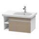 Duravit Meuble sous lavabo DuraStyle 73x44,8 cm, lavabo à droite, blanc mat, 1 tiroir-1