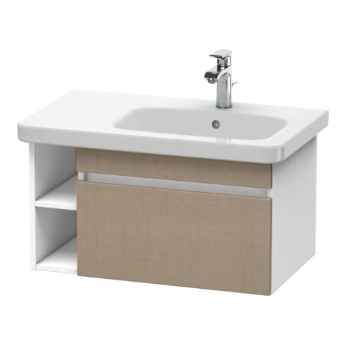 Duravit Meuble sous lavabo DuraStyle 73x44,8 cm, lavabo à droite, blanc mat, 1 tiroir