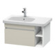Duravit Meuble sous-lavabo DuraStyle 73x44,8 cm, lavabo à gauche, taupe/blanc, 1 tiroir-1
